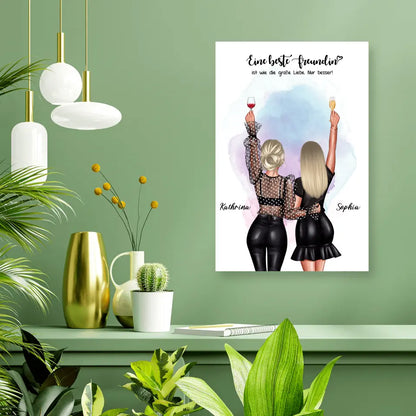 Geschenk für die beste Freundin - V2 - Alu-Dibond