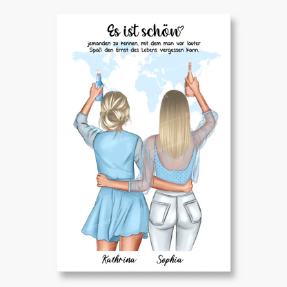Geschenk Freundinnen für Ferngespräch - Alu-Dibond