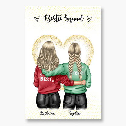Spezial Freundinnen Geschenk - Alu-Dibond