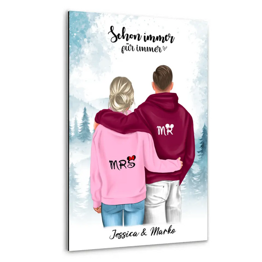 Geschenk ,,Mr & Mrs" - Alu-Dibond