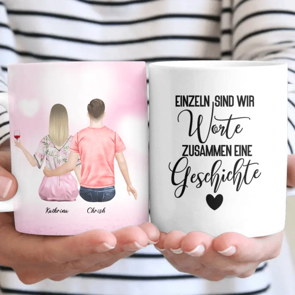 Geschenk für Pärchen - Herz Tassen