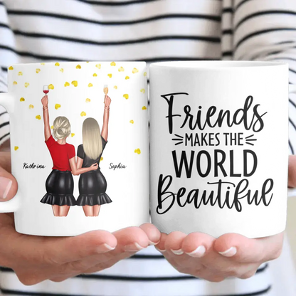 Geschenk für die beste Freundin - V3 - Herz Tassen