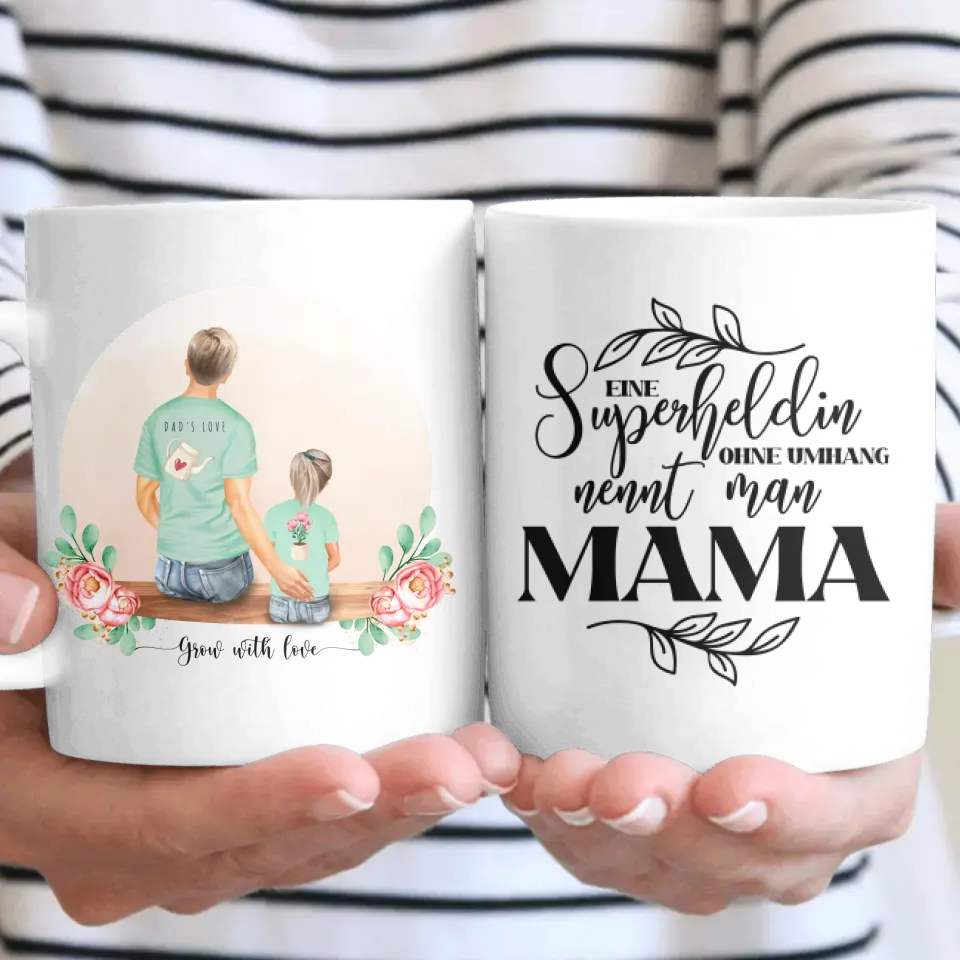 Vater und Tochter - Personalisiertes Geschenk - Tassen
