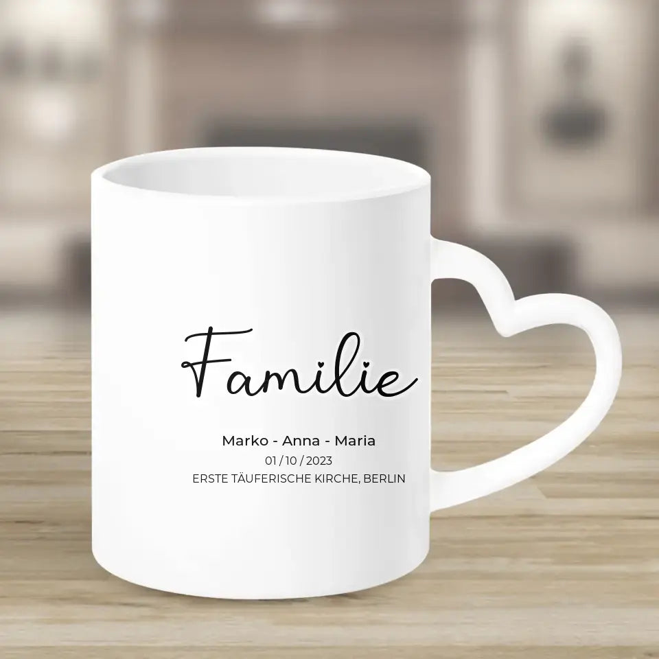 Personalisiertes Familien-Poster ,,Family ❤️ - Tassen