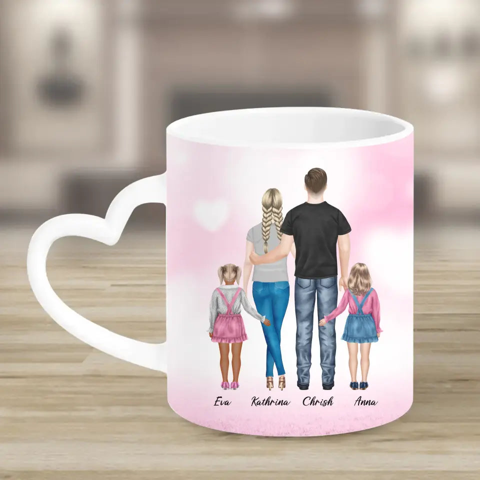 Die beste Familie - persönliches Wandbild - Tassen