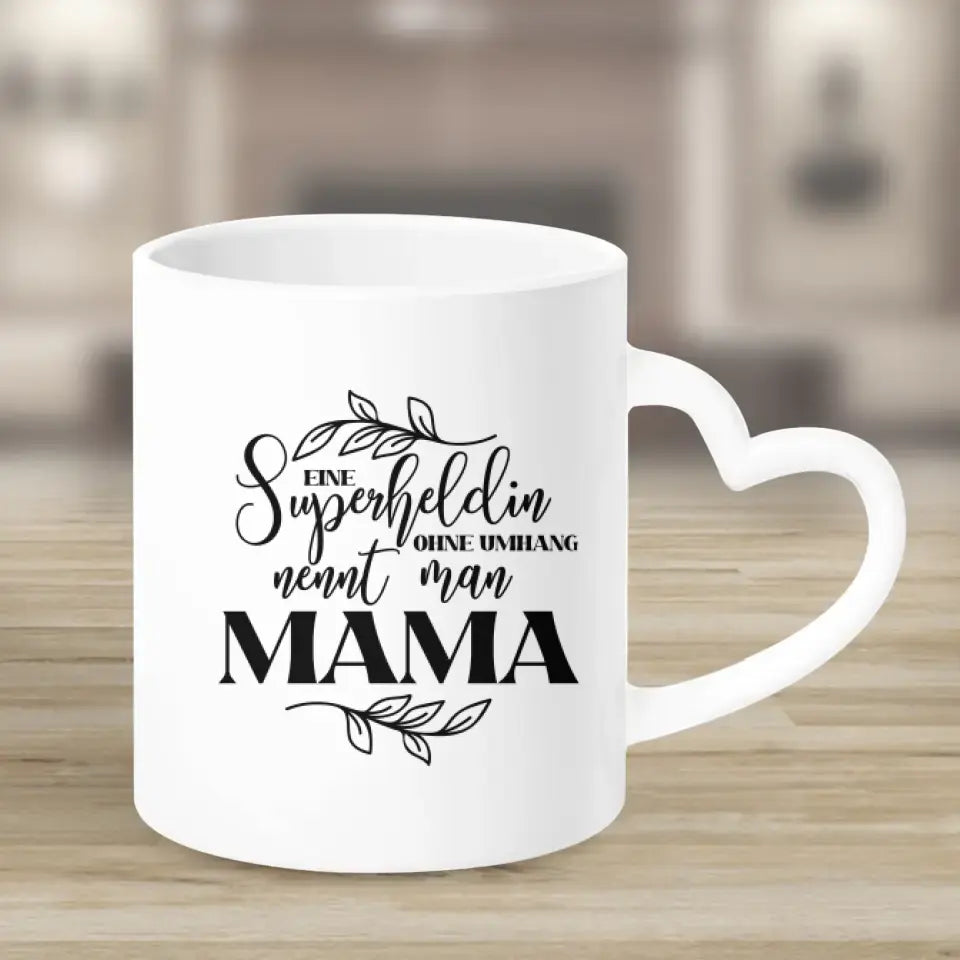 Personalisiertes Geschenk für Mama Floral - Herz Tassen