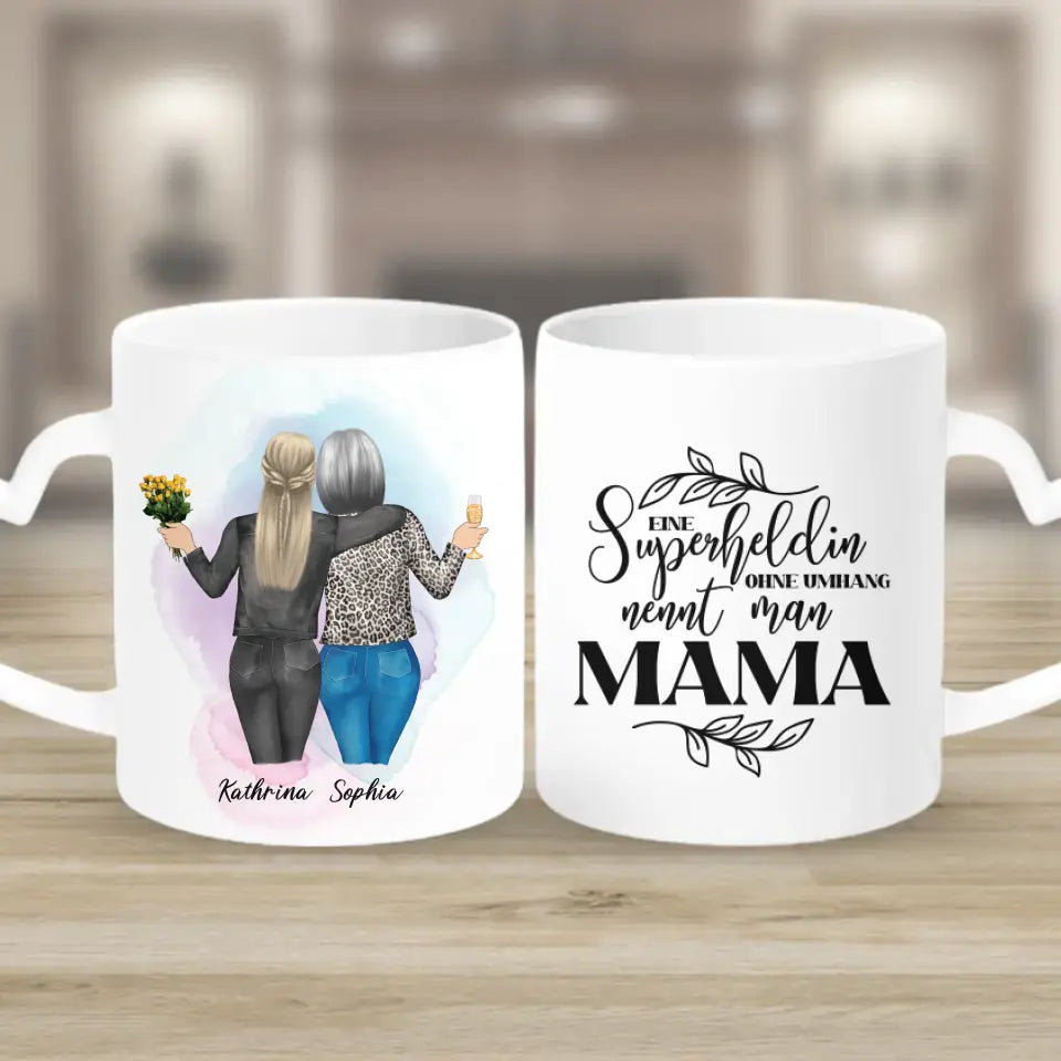 Personalisiertes Geschenk für Mama - Herz Tassen