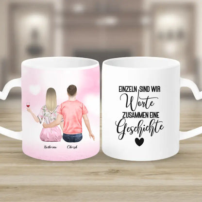 Geschenk für Pärchen - Herz Tassen