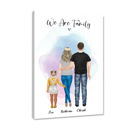 Ehepaar mit Tochter - persönliches Wandbild - Poster