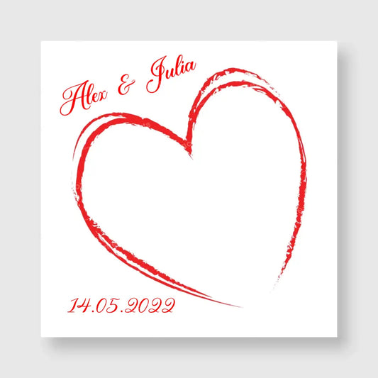 Herz - Personalisierte Fingerabdruck - Poster